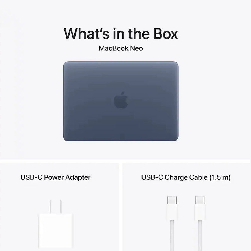 13-inch MacBook Neo Apple A18 Pro chip with 6‑core CPU and 5‑core GPU - 8GB Memory