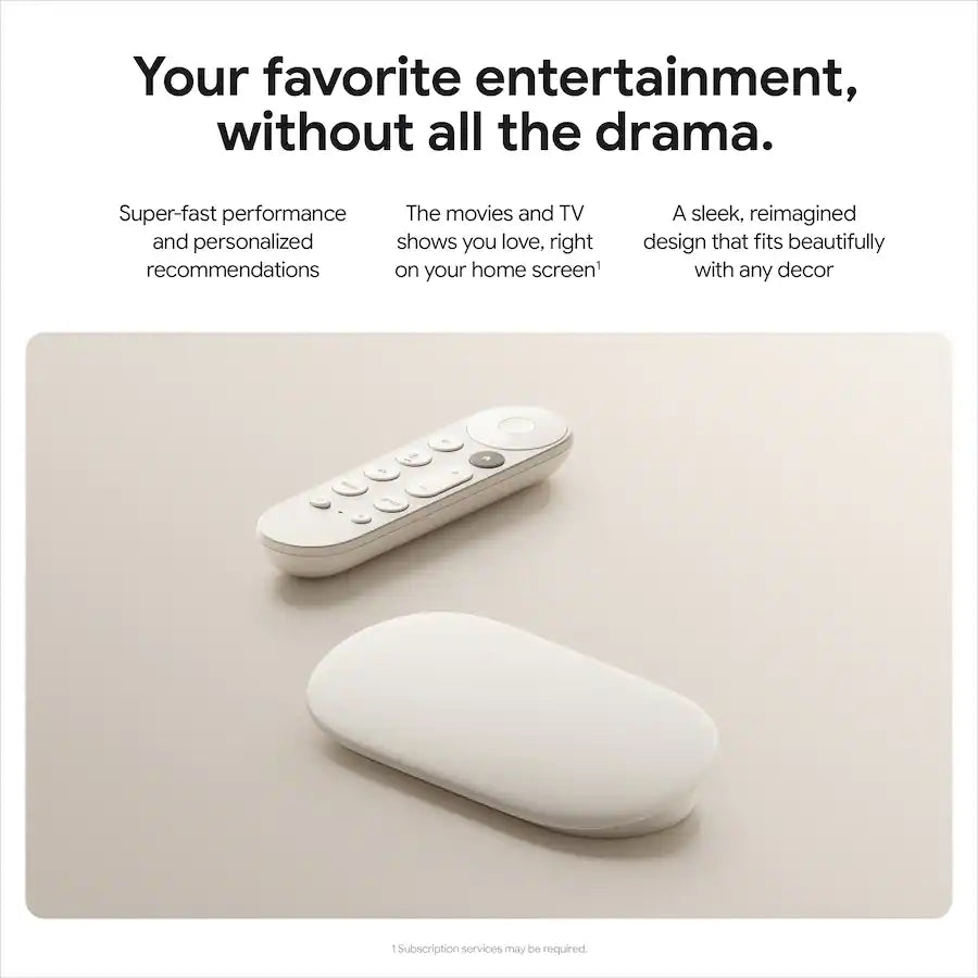 Google - TV Streamer 4K - Fast Streaming Device in 4K HDR - 32 GB of Storage