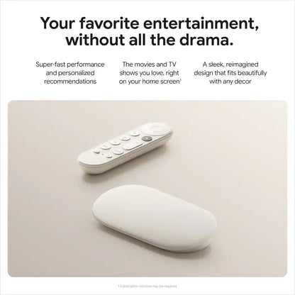 Google - TV Streamer 4K - Fast Streaming Device in 4K HDR - 32 GB of Storage