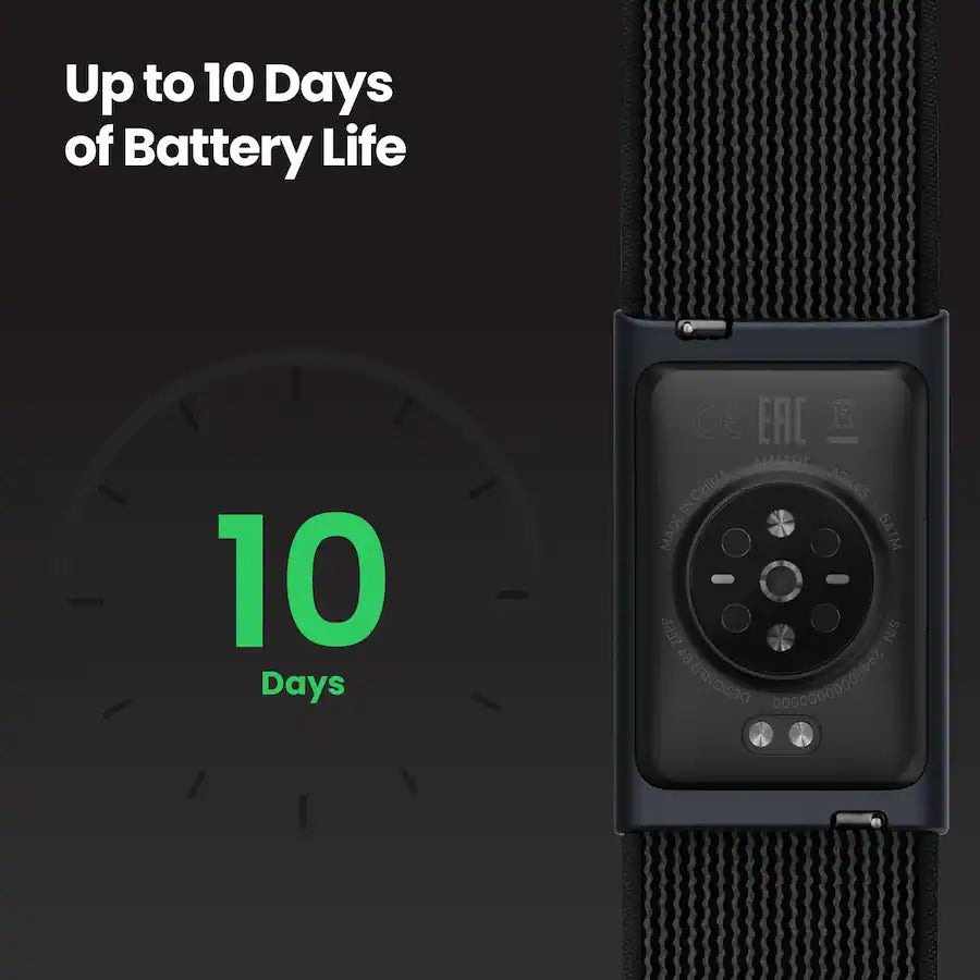 Amazfit - Helio Strap - Zepp E Fitness & Recovery Tracker - 10-Day Battery, 24/7 Health Tracking - No Subscription - Black