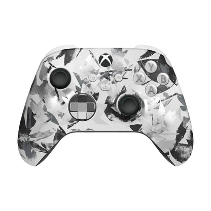 Nuvana Tech Xbox Series X controller Storm Breaker edition white body black grips studio shot