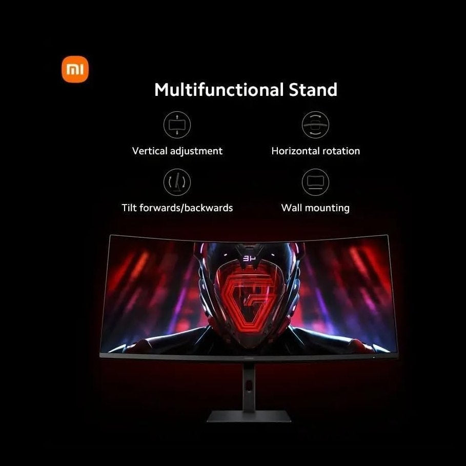 Xiaomi 34-inch Curved Gaming Monitor, 180Hz Refresh Rate, 1ms Response, FreeSync Premium, 95% DCI-P3, 100% sRGB, Low Blue Light Computer Screen Monitor - Nuvana Tech Nigeria