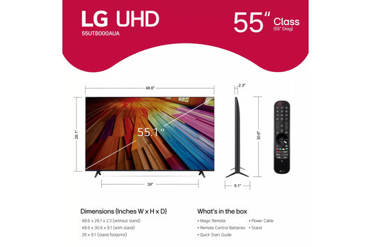 LG 55" Inch UT8000 4K UHD TV with webOS 24