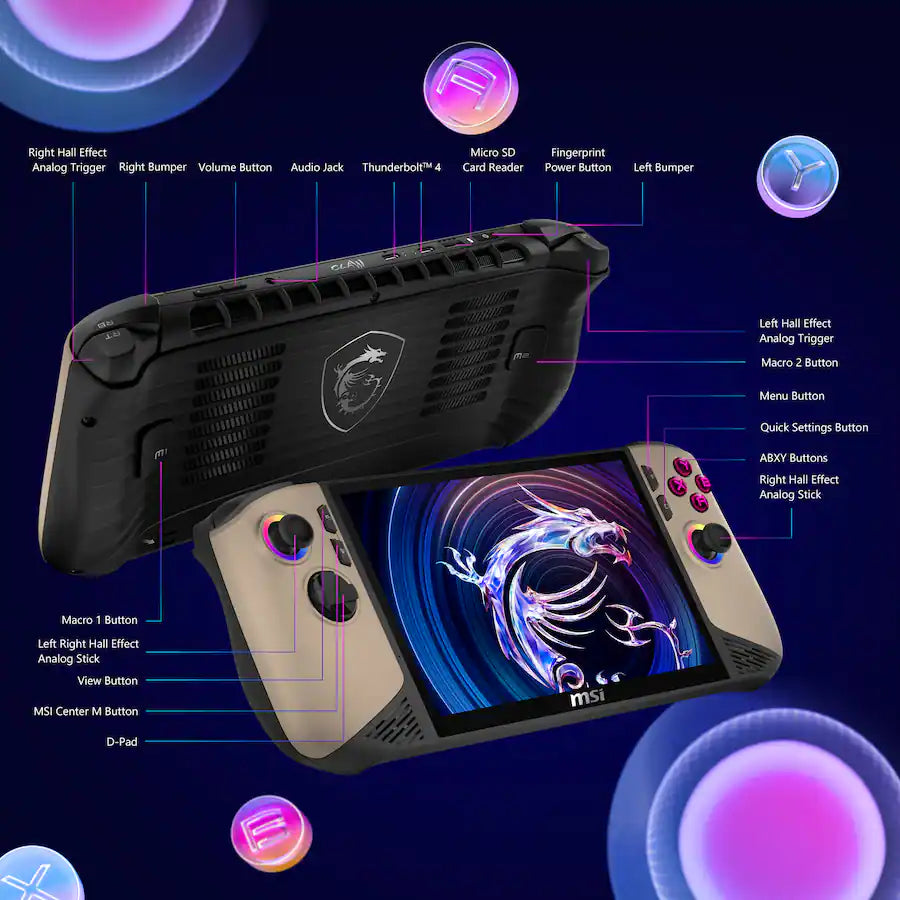 Claw 8 AI+ A2VM 8" 120Hz FHD 1200P Gaming Handheld- Intel Core Ultra 7-258V - Intel Arc - 32GB - 1TB SSD Console