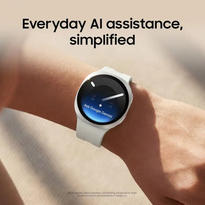 Galaxy Watch9 Google Gemini AI assistant white strap lifestyle Nuvana Tech
