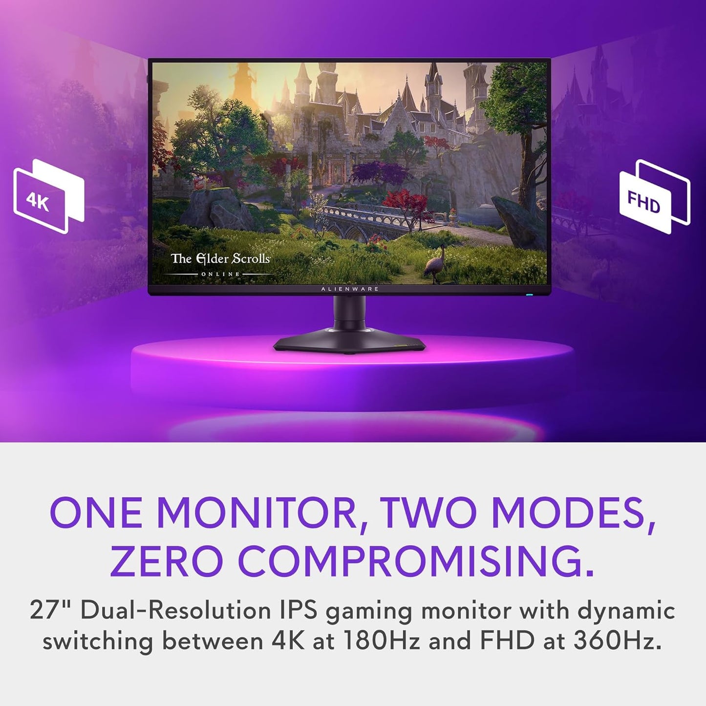 Alienware 27-inch 4K Dual-Resolution Gaming Monitor - AW2725QF - Nuvana Tech Nigeria