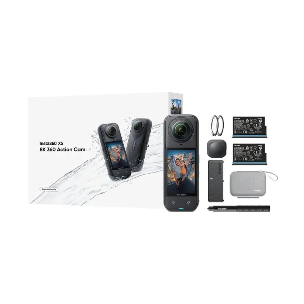 INSTA360 X5 8K 360 Action Camera – Essential Bundle Kit