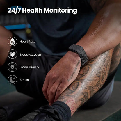 Amazfit - Helio Strap - Zepp E Fitness & Recovery Tracker - 10-Day Battery, 24/7 Health Tracking - No Subscription - Black