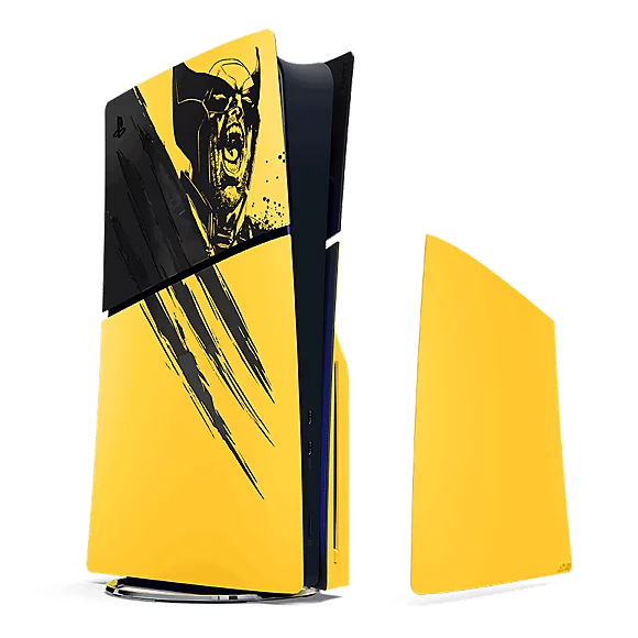 PS5 Console Covers (model group - slim) - Marvel’s Wolverine Battle Yellow Limited Edition