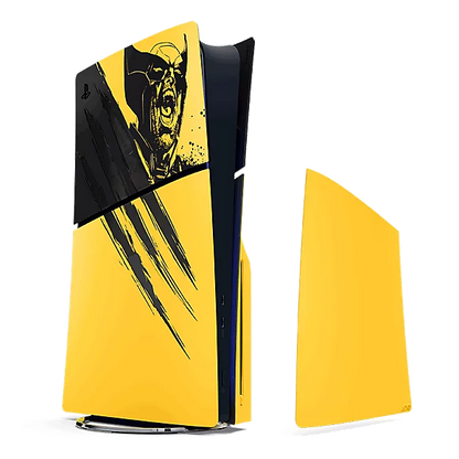 PS5 Console Covers (model group - slim) - Marvel’s Wolverine Battle Yellow Limited Edition