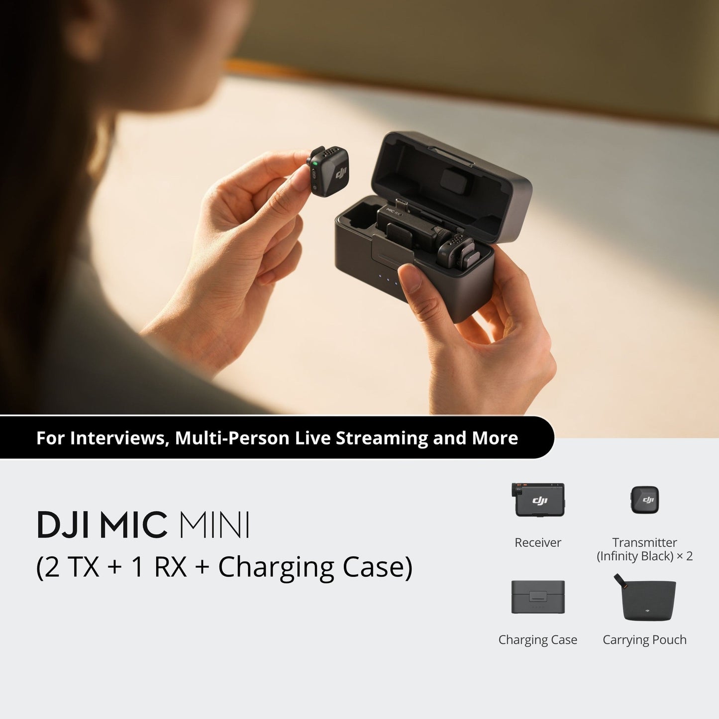 DJI MIC MINI (2 TX + 1 RX + Charging Case)