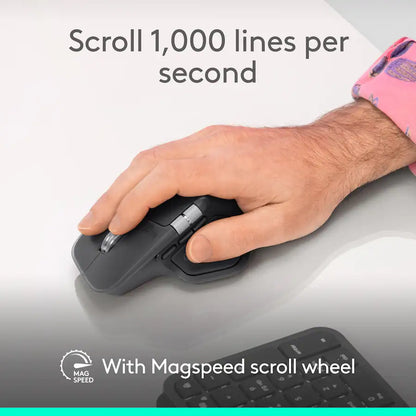 Logitech - MX Master 4 Wireless Laser Ergonomic Mouse with Advanced Performance Haptic Feedback