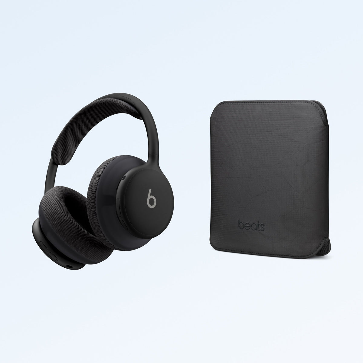 Black Beats 360 headphones with carrying case for portable storage and travel at Nuvana Tech