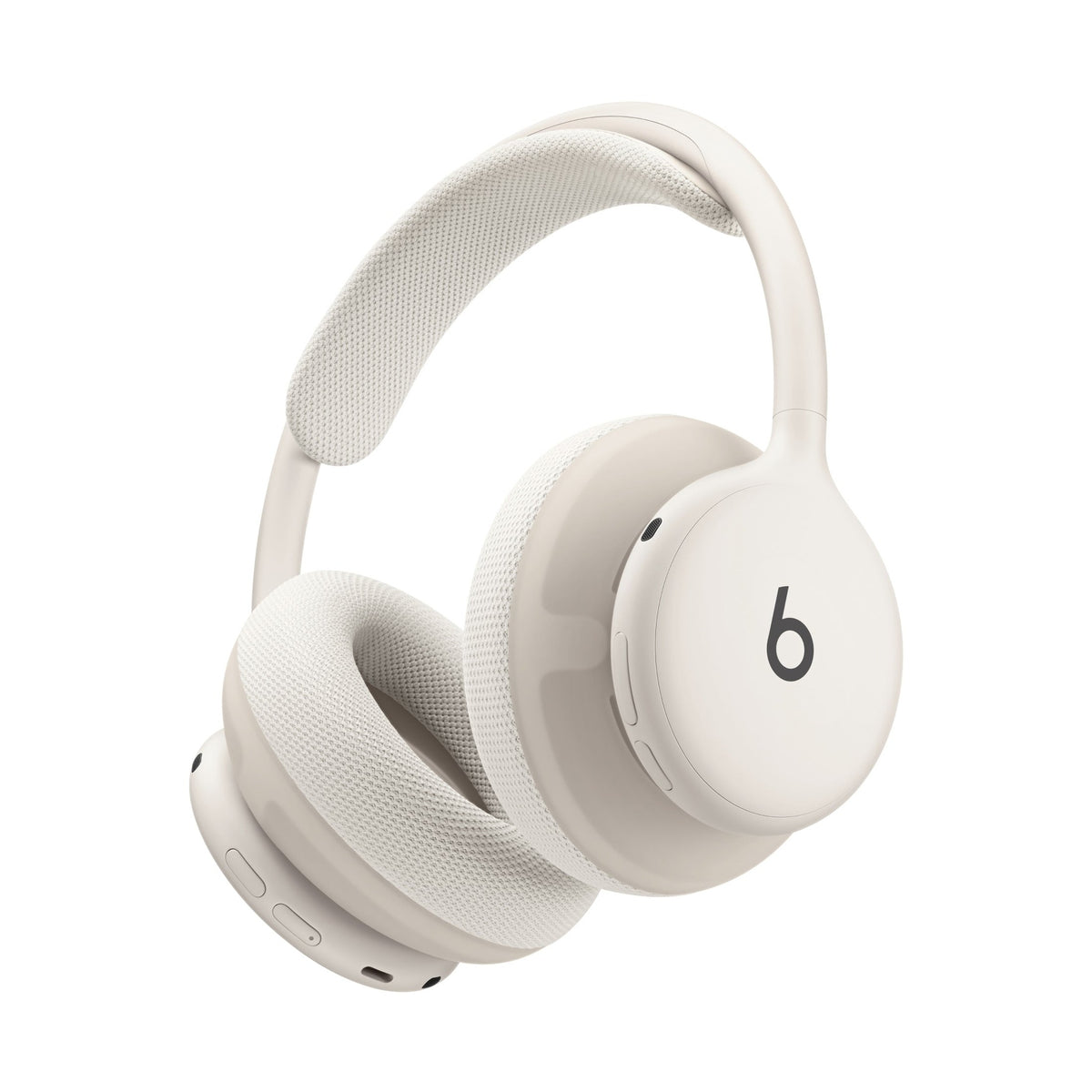 Cream Beats 360 noise-cancelling headphones with woven knit earcups at Nuvana Tech