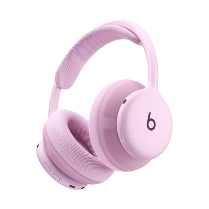 Pink Beats 360 headphones with textured knit padding and logo detail