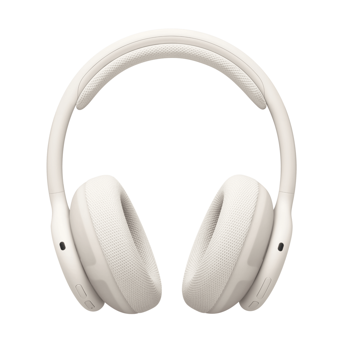 Light blue Beats 360 headphones front view with knit cushioning and matte shell