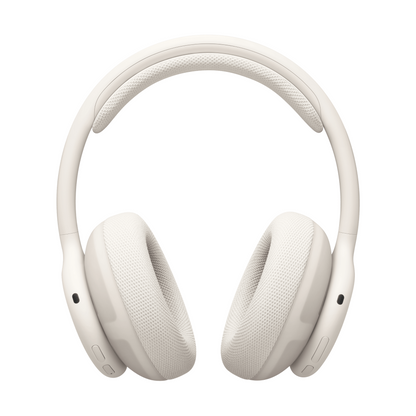 Light blue Beats 360 headphones front view with knit cushioning and matte shell