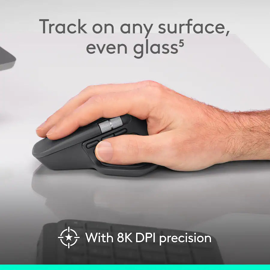 Logitech - MX Master 4 Wireless Laser Ergonomic Mouse with Advanced Performance Haptic Feedback