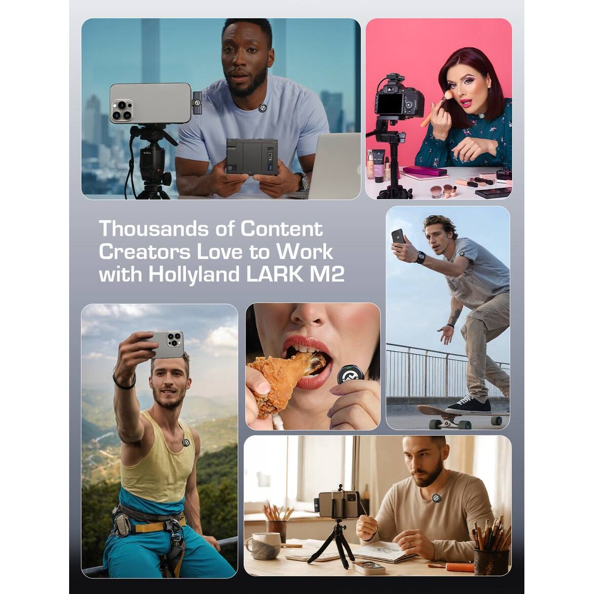 HOLLYLAND - LARK M2 Combo Wireless Mini Microphone