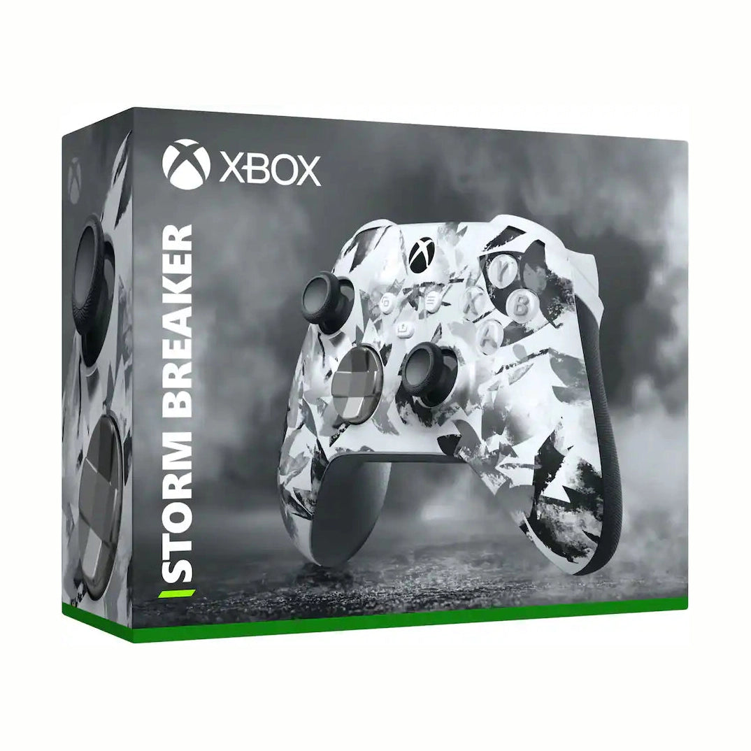 Nuvana Tech Xbox Storm Breaker controller packaging box white and gray storm design