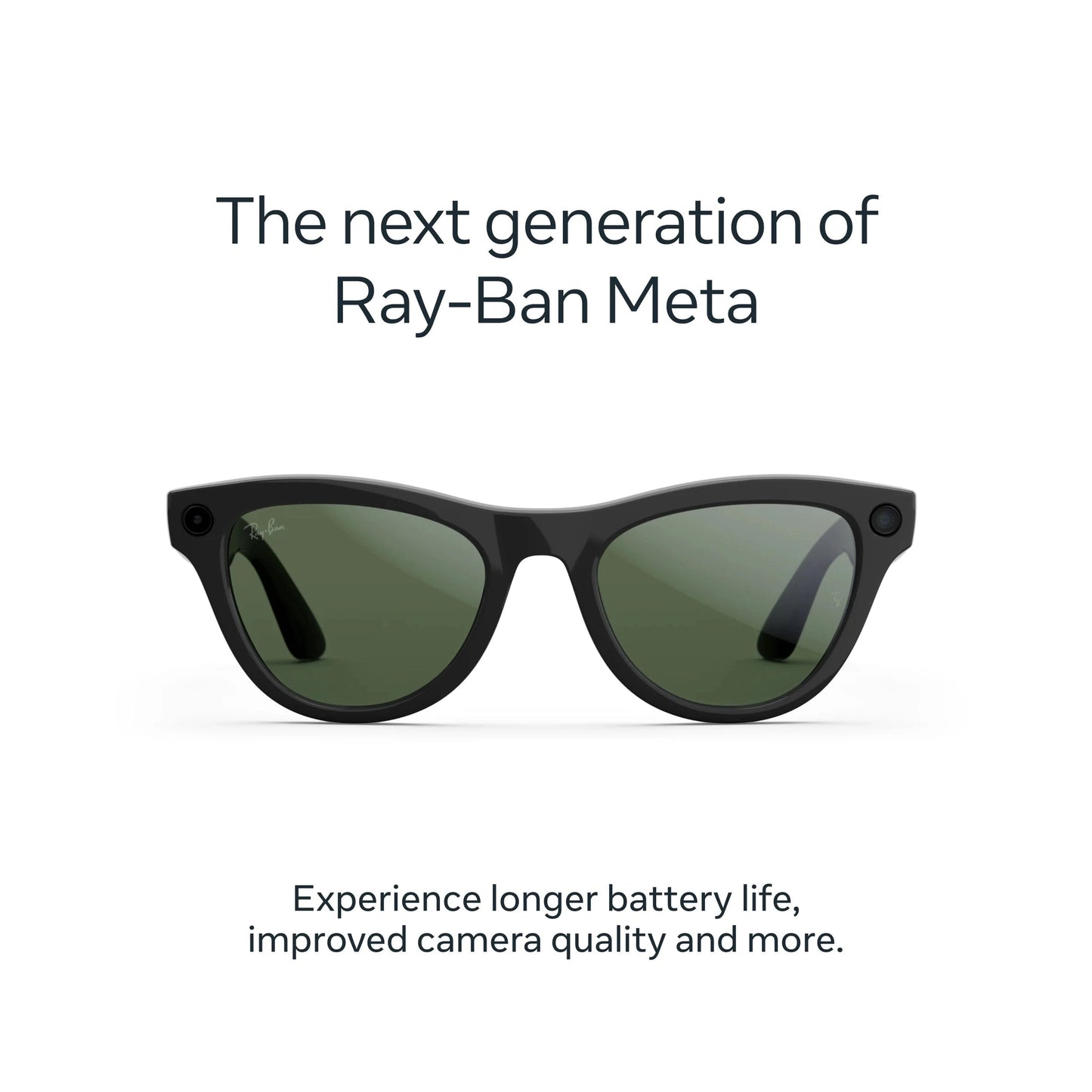 Ray-Ban | Meta Wayfarer (Gen 2) Glasses with AI, Photo, Video, Audio & Messaging - Shiny Black/Green - Nuvana Tech Nigeria