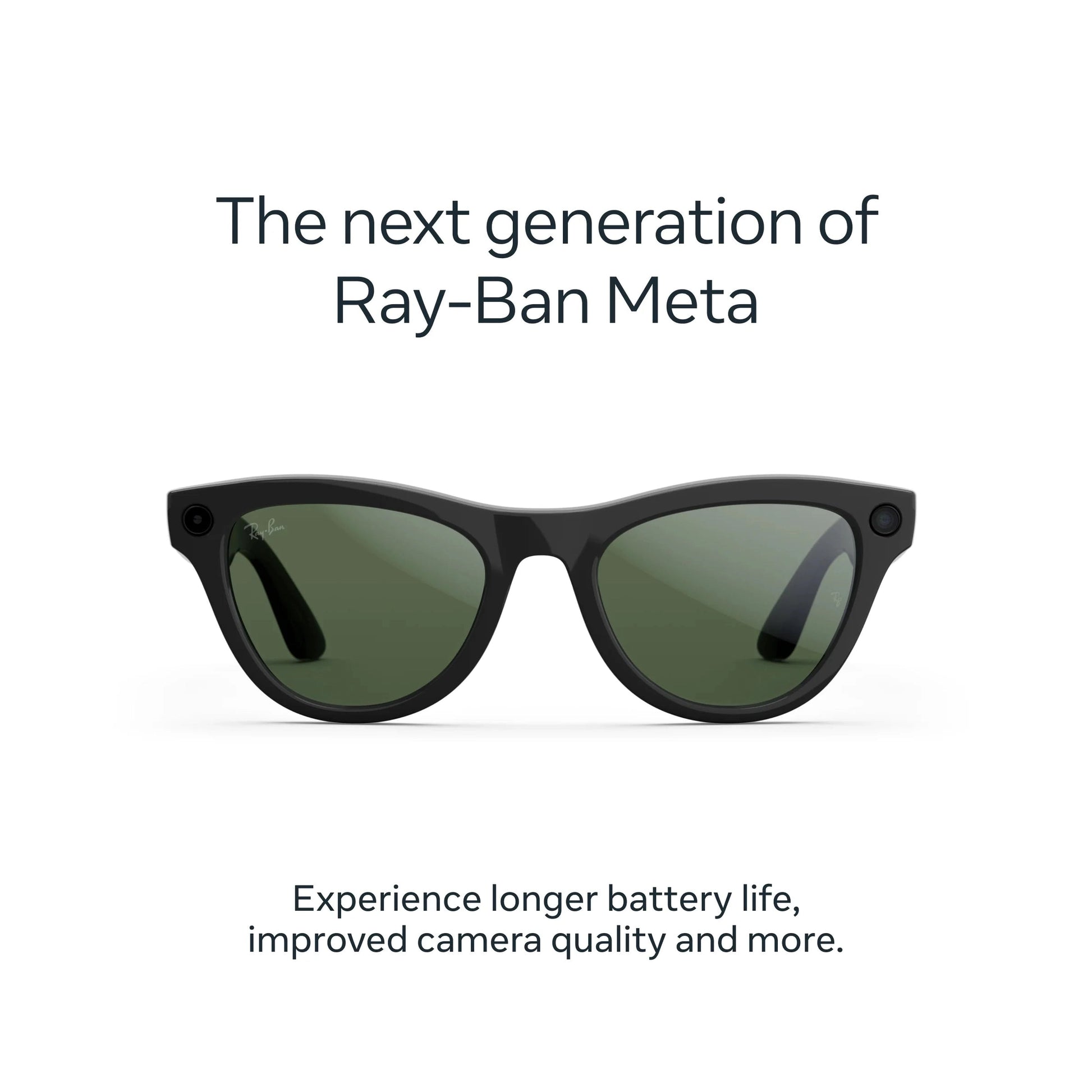 Ray-Ban | Meta Wayfarer (Gen 2) Glasses with AI, Photo, Video, Audio & Messaging - Shiny Black/Green - Nuvana Tech Nigeria