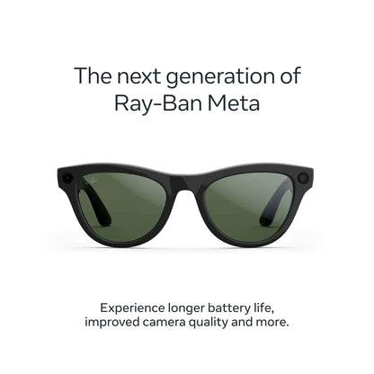 Ray-Ban | Meta Wayfarer (Gen 2) Glasses with AI, Photo, Video, Audio & Messaging - Shiny Black/Green - Nuvana Tech Nigeria