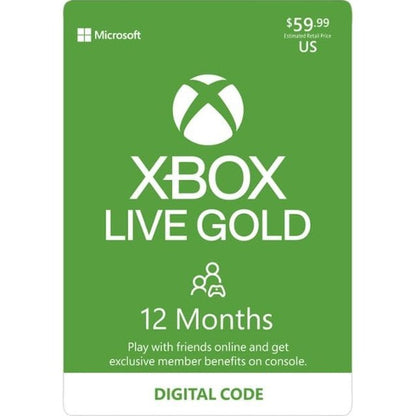 Nuvana Tech Nigeria Microsoft - Xbox Live 12 Month Gold Membership Digital