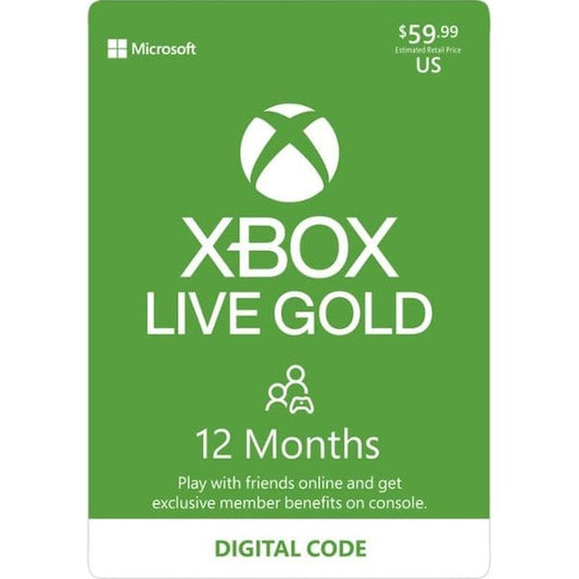 Nuvana Tech Nigeria Microsoft - Xbox Live 12 Month Gold Membership Digital