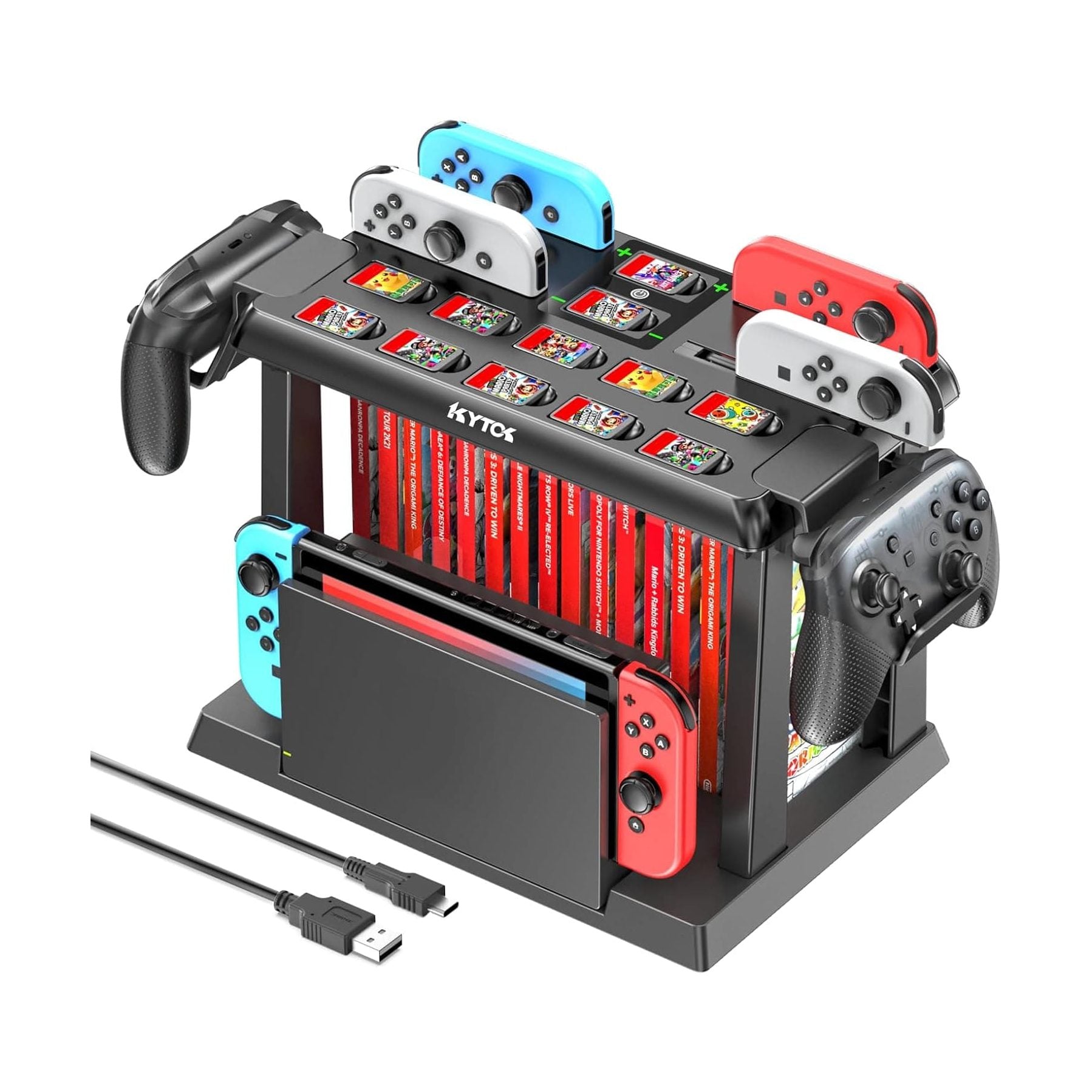 Nuvana Tech Nigeria NINTENDO SWITCH- KYTOK Controller Charger/ Holder with Game card slots