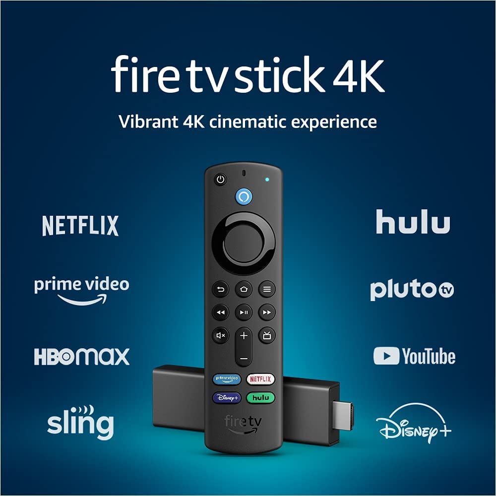 Nuvana Tech Nigeria Amazon - Fire TV Stick 4K with Alexa Voice Remote, Dolby Vision, HD Streaming Media Player includes TV controls - Black