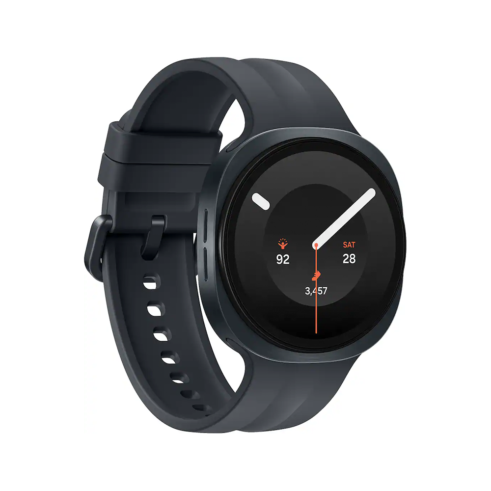 Samsung Galaxy Watch9 aluminum black silicone strap side view Nuvana Tech